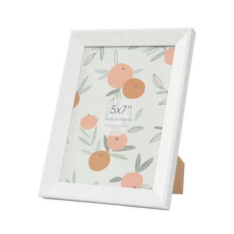Finny 5"x7" Wooden Frame - White