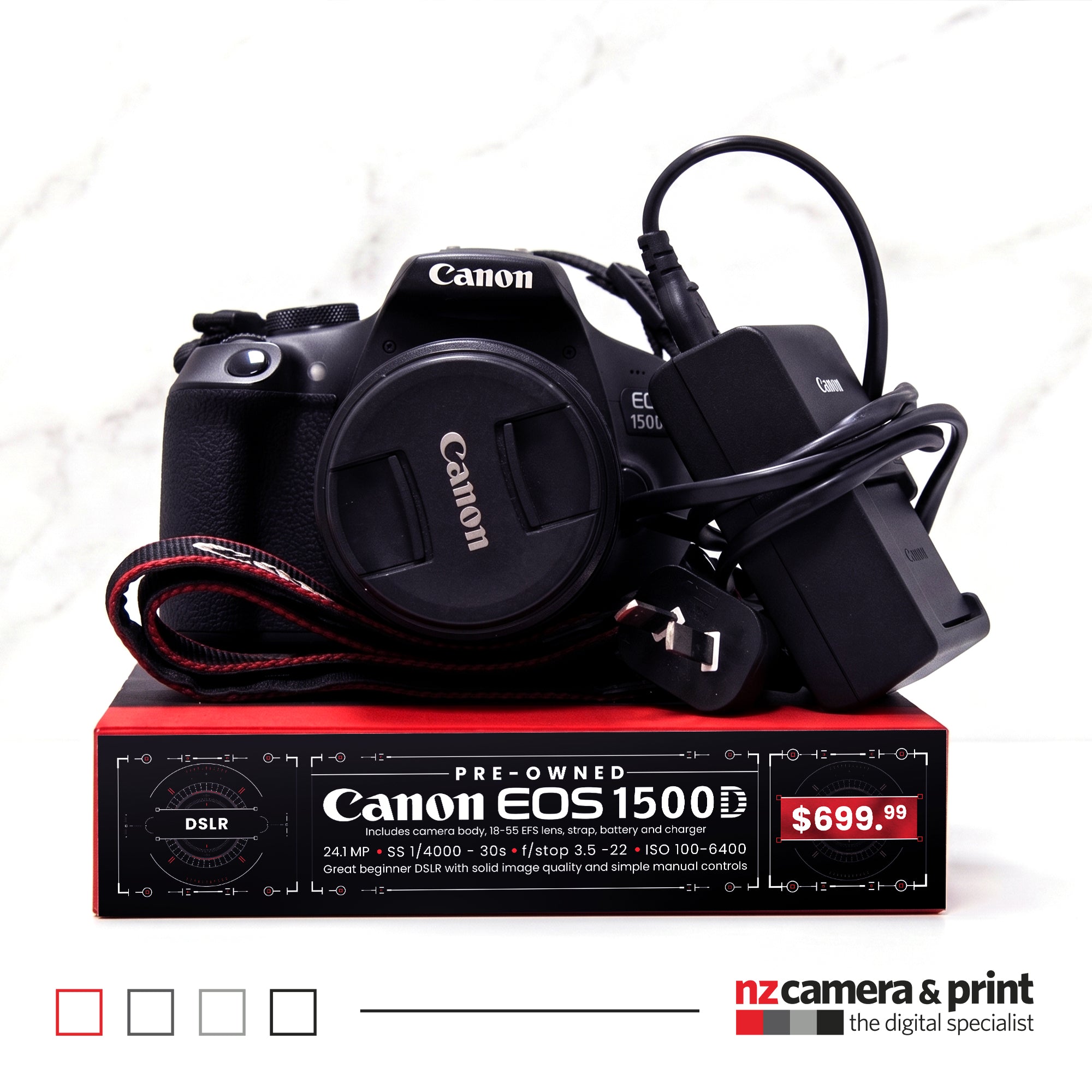 Pre-Owned Canon EOS 1500D with 18-55mm Lens Bundle