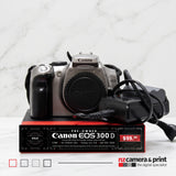 Pre-Owned Canon EOS 300D (Body Only) with charger, battery, strap and cap.
