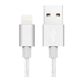 Pronto Silver Braided USB to Lightning Cable 2M