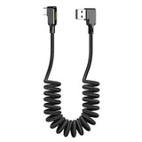 Mcdodo [Type-C] Anti Winding Cable, 90 Degree QC 4.0 USB C Charging Data Coiled Cable