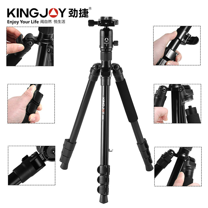 Kingjoy G555 compact aluminum tripod