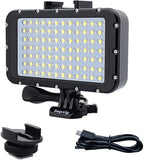 Suptig Underwater Lights Dive Light 84 LED High Power Dimmable Waterproof LED Video Light Waterproof