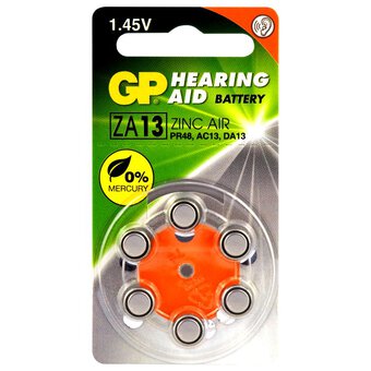 GP 13/ZA13/PR48 Hearing Aid batteries