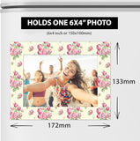 Shot2go Pack of 3 Magnetic Photo Fridge Frames 4x6 Vintage Floral