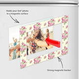 Shot2go Pack of 3 Magnetic Photo Fridge Frames 4x6 Vintage Floral