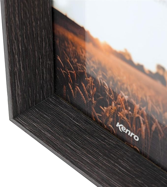 Kenro Horizon Dark Oak Wood Effect Photo Frame with 40mm Deep Profile - HR1318M