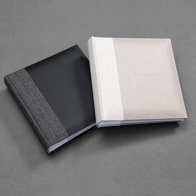 Kenro Grafton Black Series Slip-in 6x4 Photo Album Holds 200 Photos