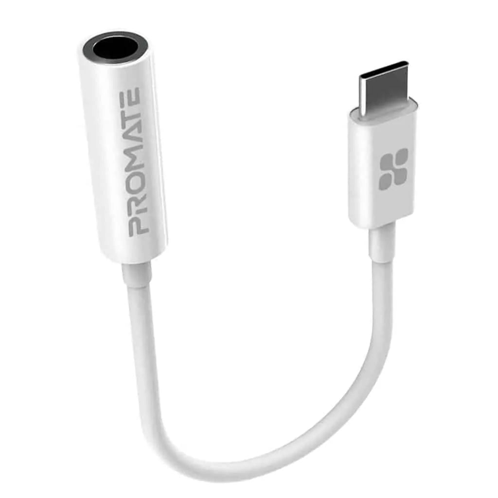 Promate USB-C 3.5mm AUX Adapter Dyanmic Stereo 12cm