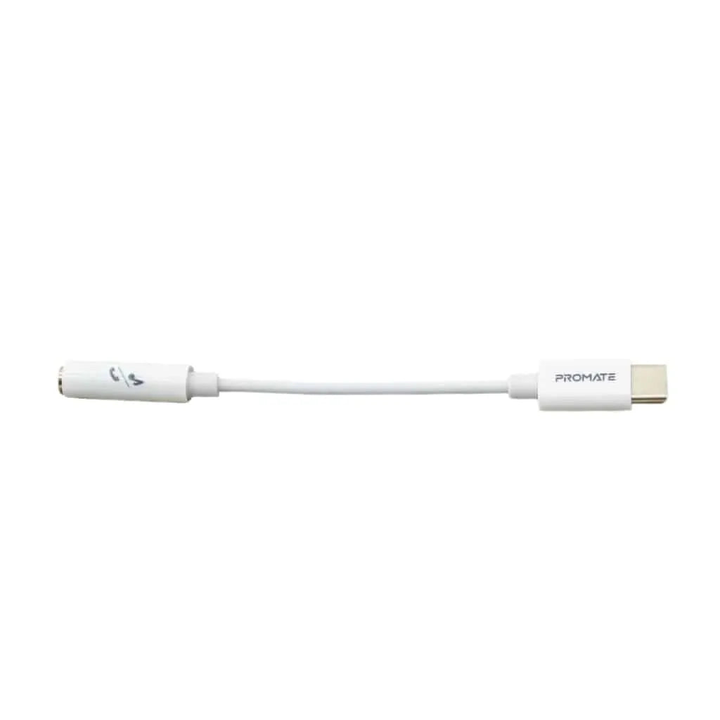 Promate USB-C 3.5mm AUX Adapter Dyanmic Stereo 12cm