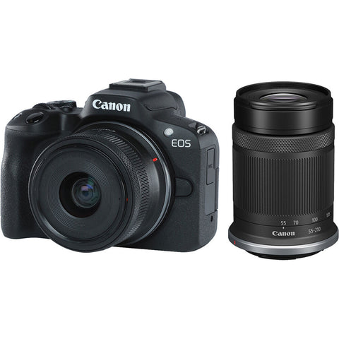 Canon EOS R100 Mirrorless Camera with 18-45mm & 55-210mm Lenses