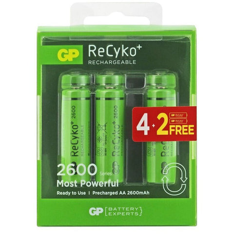 GP ReCyko+ AA 2600mAh 4+2 free