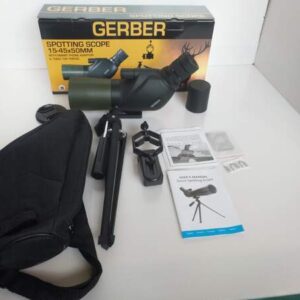 GERBER Spotting Scope 15-45×50 – Includes Tripod, Smartphone Holder and Bag