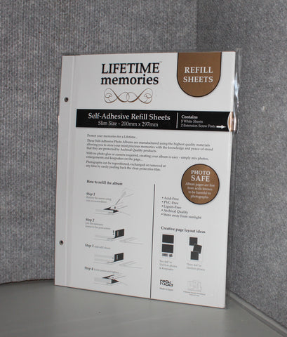 Self-adhesive refill sheets - 20cm x 29.7cm