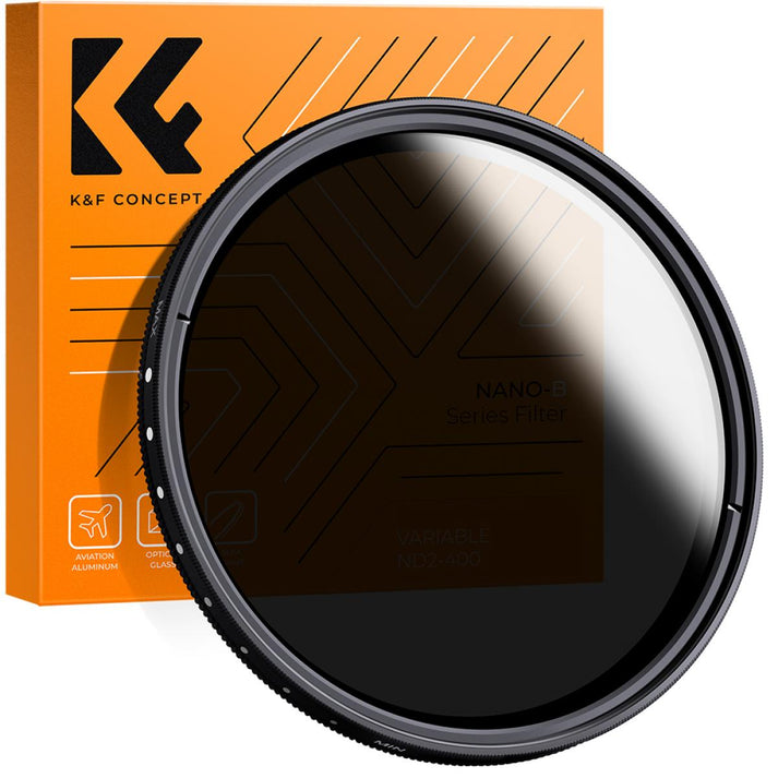 K&F Concept NANO-B Series Variable Neutral Density ND2 to ND400 Lens Filter