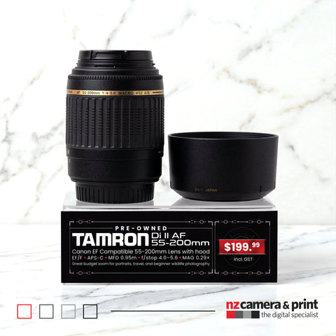 Pre-Owned Tamron Di II AF 55-200mm Lens with Hood