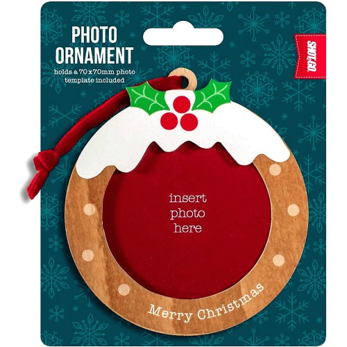 Shot2Go Christmas Pudding Photo Ornament