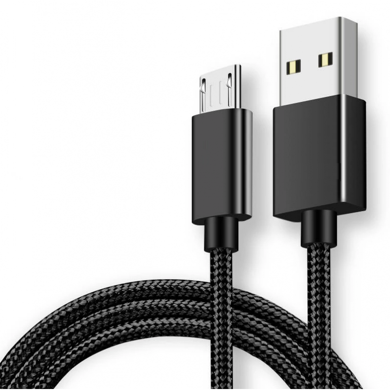 Pronto Black Braided USB to Lightning Cable 1M