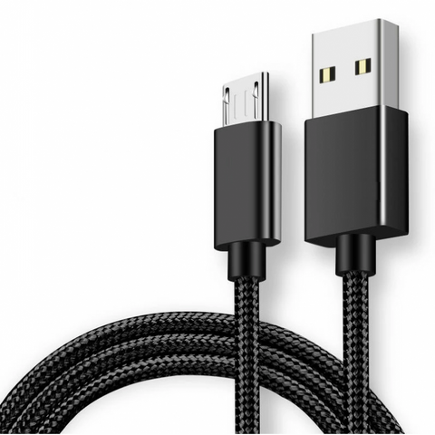 Pronto Black Braided USB to Lightning Cable 1M