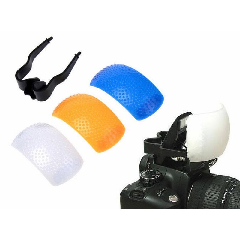 Pop Up Flash Diffuser - Puffer with colour gels
