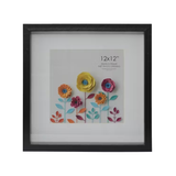 Vienna Shadow Box Frame Black 12×12 with 8x8" Opening